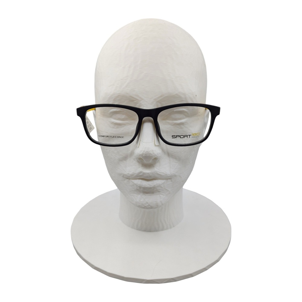 Adolfo Sport Endzone Black Yellow Eyeglasses 48-15-125 Comfort Flex Hinge